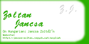 zoltan jancsa business card